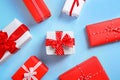 Beautifully wrapped gift boxes Royalty Free Stock Photo