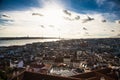 Beautifyl view from Inside walls of castel Sao Jorge in Lisbon, Portugal