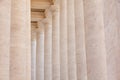 Beautirul Doric colonnade at St. Peter Square on the Vatican City in Rome