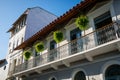 Beautitful facade, building exterior in old town - Casco Viejo, Royalty Free Stock Photo