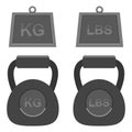 Isolated dumbell gym weights vector design