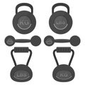 Isolated dumbell gym weights vector design