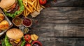 beautuful fast food background with copy space