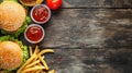 beautuful fast food background with copy space