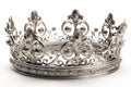 Beautuful shiny crown with medieval ornament and jeewelry. Ancient king or quenn crown. Generated AI.