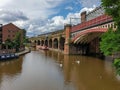 Beautuful view of rennovated Castlefield district in Manchester, UK Royalty Free Stock Photo