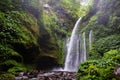 Beautuful waterfall near Rinjani, Senaru, Lombok, Indonesia Royalty Free Stock Photo