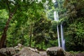 Beautuful waterfall near Rinjani, Senaru, Lombok, Indonesia Royalty Free Stock Photo