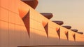 The beauty of architectural lines during sunset Royalty Free Stock Photo