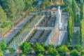 Beauty architecture leads to Lord Buddha statue shining in Dai Tong Lam Pagoda