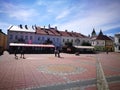 Architecture in Sanok. Artistic look in colours.