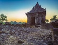 Beauty art of PLAOSAN temple viewed before sunrise