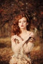 Beauty autumn woman Royalty Free Stock Photo