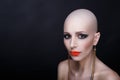 Beauty bald woman