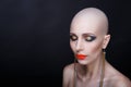 Beauty bald woman