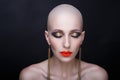 Beauty bald woman