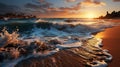 Beauty of Beach Sunrise: Soft and Golden Ocean Sunlight