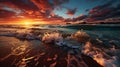Beauty of Beach Sunrise: Soft and Golden Ocean Sunlight