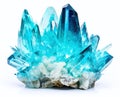 Beauty blue crystals isolated on a white background Royalty Free Stock Photo