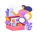 Beauty box abstract concept vector illustration.