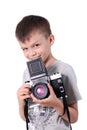 Beauty boy photographer Royalty Free Stock Photo