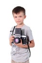 Beauty boy photographer Royalty Free Stock Photo