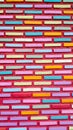 The beauty of bright colors on the brick wall Royalty Free Stock Photo