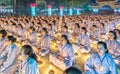 The beauty of the Buddhist holy meditation as planned ceremony