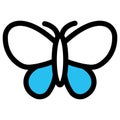 Beauty, butterfly fill vector icon which can easily modify or edit