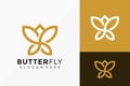 Beauty Butterfly Logo Design. Modern Idea logos designs Vector illustration template Royalty Free Stock Photo