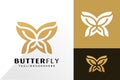 Beauty Butterfly Minimalist Logo Vector Design, Creative Logos Designs Concept for Template Royalty Free Stock Photo