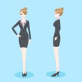 Beauty cartoon businesswoman