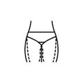 Beauty, cellulite leg thin icon. Element of beauty and anti aging icon for mobile concept and web apps. Thin line Beauty, cellulit