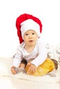 Beauty chef baby with bread