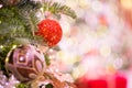 Christmas defocus bokeh Royalty Free Stock Photo