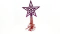 Beauty Christmas new year star candle red purple