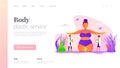 Body Contouring landing page template Royalty Free Stock Photo