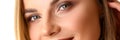 Beauty Closeup Portrait of Caucasian Young Woman