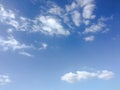 Beauty cloud against a blue sky background. Sky slouds. Blue sky with cloudy weather, nature cloud. White clouds, blue sky and sun Royalty Free Stock Photo