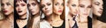 Beauty collage. Faces of women Royalty Free Stock Photo