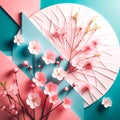 Cherry blossoms, sakura flowers, beauty background, generated with AI