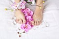 Beauty concept - acrylic toenails
