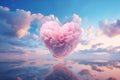 Love nature shape background romance sky background valentine romantic clouds day heart blue Royalty Free Stock Photo