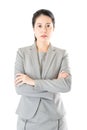 Beauty confident asian business woman cross arm standing Royalty Free Stock Photo