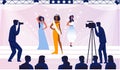 Beauty Contest Final Flat Vector Illustration