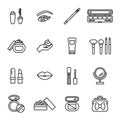 Beauty, cosmetic And Make-up Icons set. Royalty Free Stock Photo