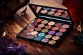 beauty cosmetic makeup palette generative ai Royalty Free Stock Photo