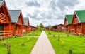 Beauty cottage wooden holiday houses near by sea