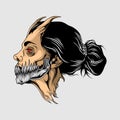 Beauty demon head illustration vector design Royalty Free Stock Photo