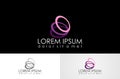 beauty design round purple logo